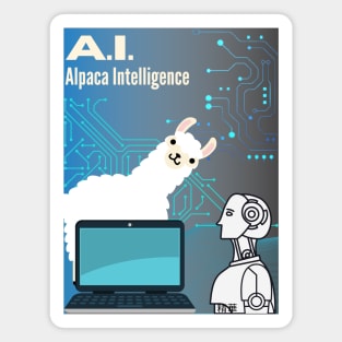 Alpaca Intelligence - Cute Alpaca Magnet